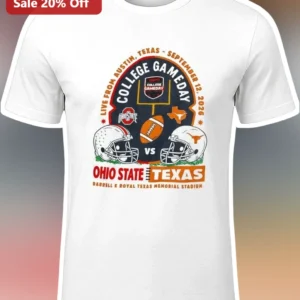 College GameDay Ohio State Vs Texas Live From Austin Tee available at our Los Angeles warehouse