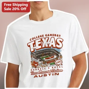 College GameDay Texas Live Darrell K Royal Texas Memorial Stadium Vintage Tee available at our Los Angeles warehouse