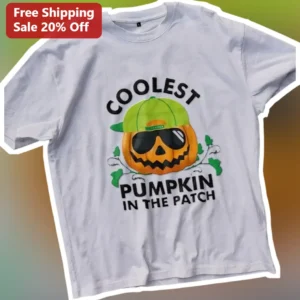 Coolest Pumpkin In The Patch Tee Funny Halloween Graphic Shirt For Fall Festival available at our Los Angeles warehouse