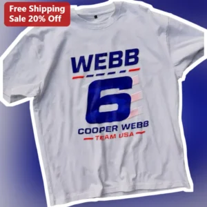 Cooper Webb Team USA Number 6 Motocross Fan Tee available at our Los Angeles warehouse