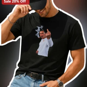 Cristiano Ronaldo Meme Graphic Tee Funny Football Fan Gift for Men Women available at our Los Angeles warehouse
