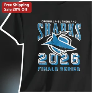 Cronulla-Sutherland Sharks Finals Series Tee Vintage NRL Rugby League Fan Apparel available at our Los Angeles warehouse