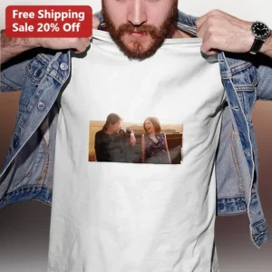 Custom Couple Photo Graphic Tee Personalized Anniversary Gift For Him available at our Los Angeles warehouse