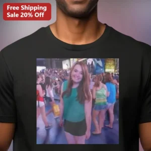 Custom Photo Square Print Graphic Tee Personalized Memory Gift Black Shirt available at our Los Angeles warehouse