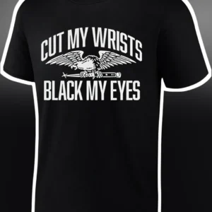 Cut My Wrists Black My Eyes Hawthorne Heights Emo Graphic Tee available at our Los Angeles warehouse