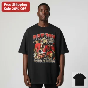 DAEJON Love Tee Wide Deceiver Football Collage Graphic Shirt Gift for San Francisco 49ers Fans available at our Los Angeles warehouse