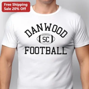 Danwood Football Varsity Style Graphic Tee Retro Athletic Shirt for Fans available at our Los Angeles warehouse