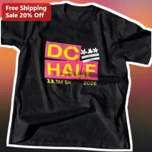DC Half Marathon Tee Washington D.C. Race Merch Unisex Shirt available at our Los Angeles warehouse