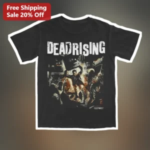 Dead Rising Frank West Zombie Survival Horror Game Graphic Tee for Men available at our Los Angeles warehouse
