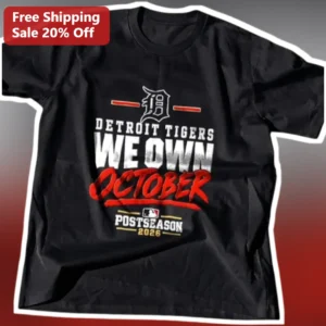 Detroit Tigers We Own October Postseason Tee available at our Los Angeles warehouse