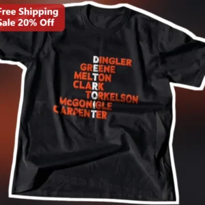 Detroit Tigers Young Core Dingler Greene Melton Clark Torkelson McGonigle Carpenter Graphic Tee available at our Los Angeles warehouse