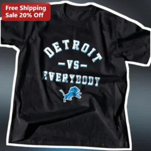 Detroit Vs Everybody Tee Motor City Pride Vintage Distressed Lions Fan Shirt available at our Los Angeles warehouse
