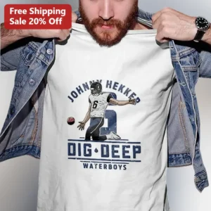 Dig Deep Waterboys Graphic Tee Vintage Football Punter Shirt available at our Los Angeles warehouse