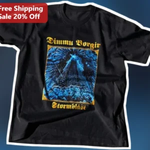Dimmu Borgir Stormblåst Album Art Tee Norwegian Symphonic Black Metal Shirt available at our Los Angeles warehouse