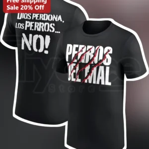 Dios Perdona Los Perros No Perros Del Mal Lucha Libre Tee available at our Los Angeles warehouse