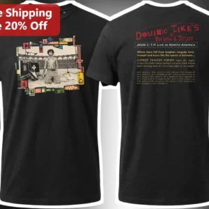 Dominic Fike Touring Stuff Graphic Tee Where Tears Fall From Laughter Music Fans Merch available at our Los Angeles warehouse