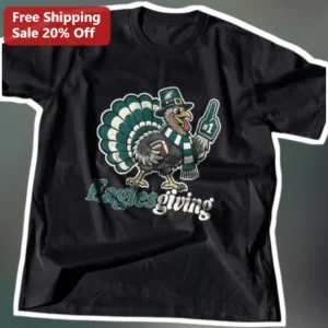 Eaglesgiving Philadelphia Eagles Turkey Football Fan Tee Thanksgiving Gift available at our Los Angeles warehouse