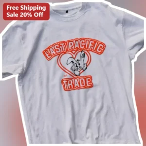 East Pacific Trade Vintage Surf Bunny Heart Embroidered Style Graphic Tee available at our Los Angeles warehouse
