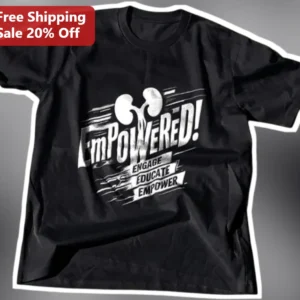 EmPOWERED! Engage Educate Empower Distressed Graphic Tee for Healthcare Nurses and Educators available at our Los Angeles warehouse