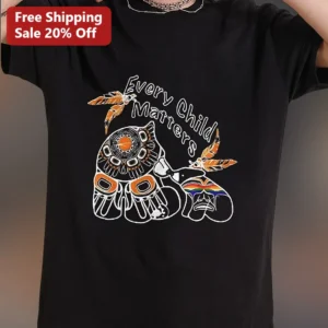 Every Child Matters Tee Orange Shirt Day Indigenous Art Awareness Gift available at our Los Angeles warehouse