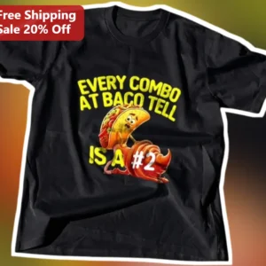 Every Combo At Baco Tell Is A #2 Funny Taco Meme Tee available at our Los Angeles warehouse