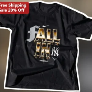 Fall In New York Yankees Baseball Fan Tee Autumn Sports Merch Graphic Shirt available at our Los Angeles warehouse