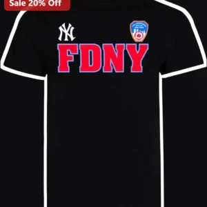 FDNY Tee NY Yankees Logo Firefighter Gift Black Shirt available at our Los Angeles warehouse