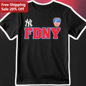 FDNY Yankees Logo Graphic Tee for Men Women NYC Firefighter Gift available at our Los Angeles warehouse