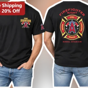 Firefighter Appreciation Night Honor Courage Rescue Angel Stadium Tee available at our Los Angeles warehouse