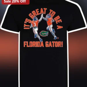 Florida Gator It's Great To Be A Florida Gator Graphic Tee UF Football Fan Shirt available at our Los Angeles warehouse