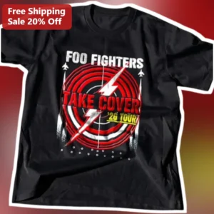Foo Fighters Take Cover '26 Tour Tee Vintage Rock Band Graphic Shirt Concert Merch Gift available at our Los Angeles warehouse