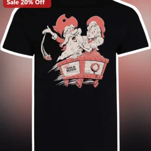 Fool's Gold Mine Vintage Cartoon Tee Retro Mining Graphic Shirt for Geologists and Rockhounds available at our Los Angeles warehouse