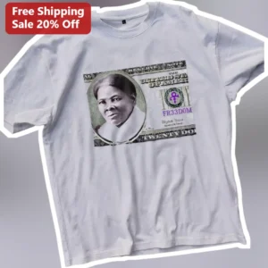FR33DOM Harriet Tubman Twenty Dollar Bill Graphic Tee available at our Los Angeles warehouse