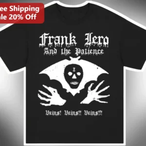 Frank Iero And the Patience Veins! Veins!! Veins!!! Graphic Tee available at our Los Angeles warehouse