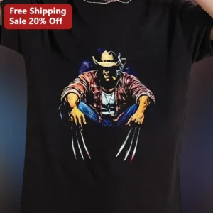 Freddy Krueger Graphic Tee Nightmare on Elm Street Horror Slasher Villain Western Parody Shirt for H available at our Los Angeles warehouse