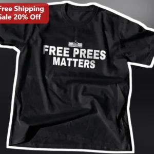 Free Press Matters Tee First Amendment Journalist Advocacy Shirt available at our Los Angeles warehouse
