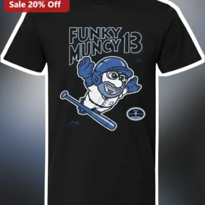 Funky Muncy 13 Kevin Youkilis Boston Red Sox Baseball Graphic Tee available at our Los Angeles warehouse