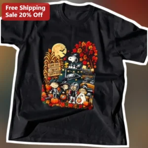 Game Day Tailgate Trick Or Treat Snoopy Halloween Tee available at our Los Angeles warehouse