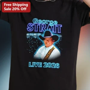 George Strait LIVE 2026 Tee Country Music Concert Shirt King of Country Merch Gift for Fans available at our Los Angeles warehouse