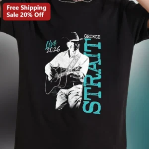 George Strait Live 2026 Tee One Last Ride Tour Concert Merch Country Music Fan Gift available at our Los Angeles warehouse
