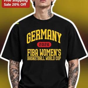 Germany 2026 FIBA Women's Basketball World Cup Tee Berlin Host Nation Fan Gear available at our Los Angeles warehouse