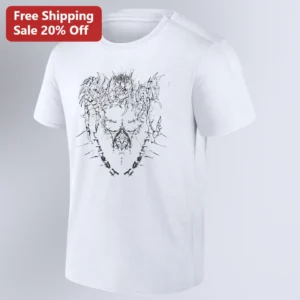 Gothic Thorn Graphic T-Shirt Tee, Dark Spiky Crown Abstract Black Ink Design, Edgy Gothic Streetwear available at our Los Angeles warehouse