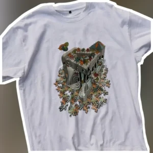 Grateful Dead Dancing Bears Escher Waterfall Illusion Graphic Tee Psychedelic Rock Jam Band Merch available at our Los Angeles warehouse