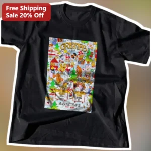 GRITMAS Masonic Temple Tee SpongeBob Garfield Holiday Graphic Shirt available at our Los Angeles warehouse
