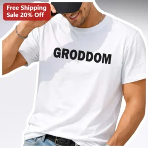 GRODDOM Tee Minimalist Internet Meme Slogan Graphic T-Shirt for Men and Women available at our Los Angeles warehouse