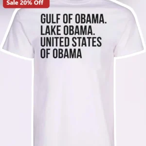 Gulf of Obama Lake Obama United States of Obama Political Satire Tee available at our Los Angeles warehouse
