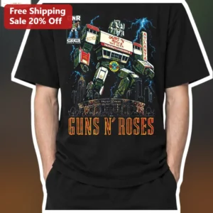 Guns N Roses Atlanta Tour Robot Transformer Graphic Tee available at our Los Angeles warehouse