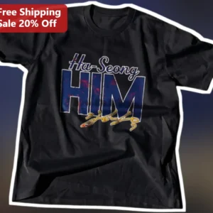 Ha-Seong HIM Tee Seong Gi-hun Squid Game Vintage Distressed Graphic T-Shirt for K-Drama Fans available at our Los Angeles warehouse
