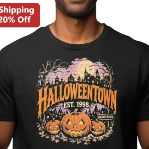 Halloweentown Est. 1998 Vintage Graphic Tee Halloween Nostalgia Shirt available at our Los Angeles warehouse