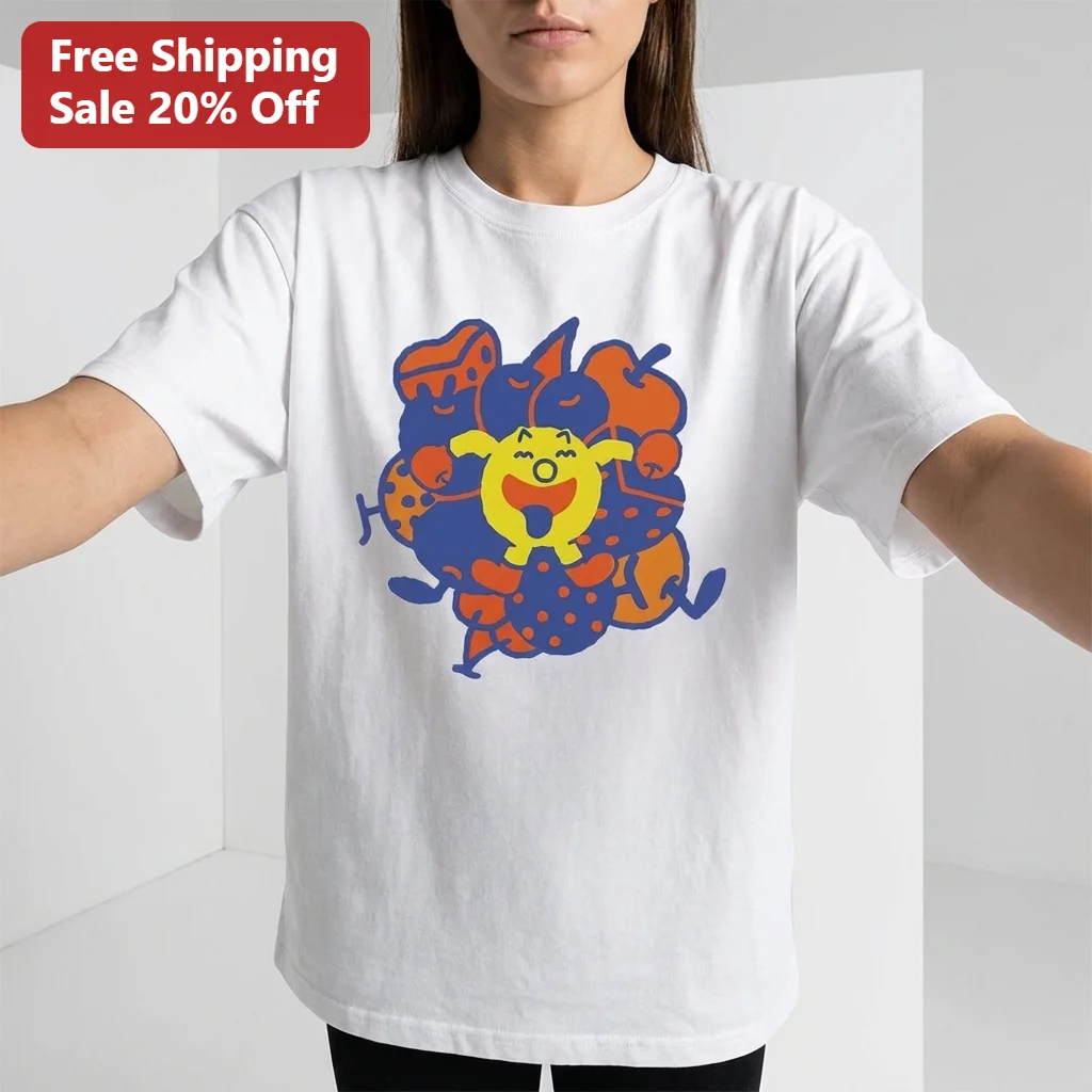 Happy Lemon Fruit Cartoon Doodle Tee Tee — Los Angeles Happy Lemon Fruit Cartoon Doodle Tee Tee available at our Los Angeles warehouse